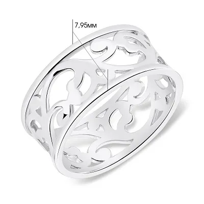 Широкое кольцо из серебра с узором  (арт. 7501/т1612338)