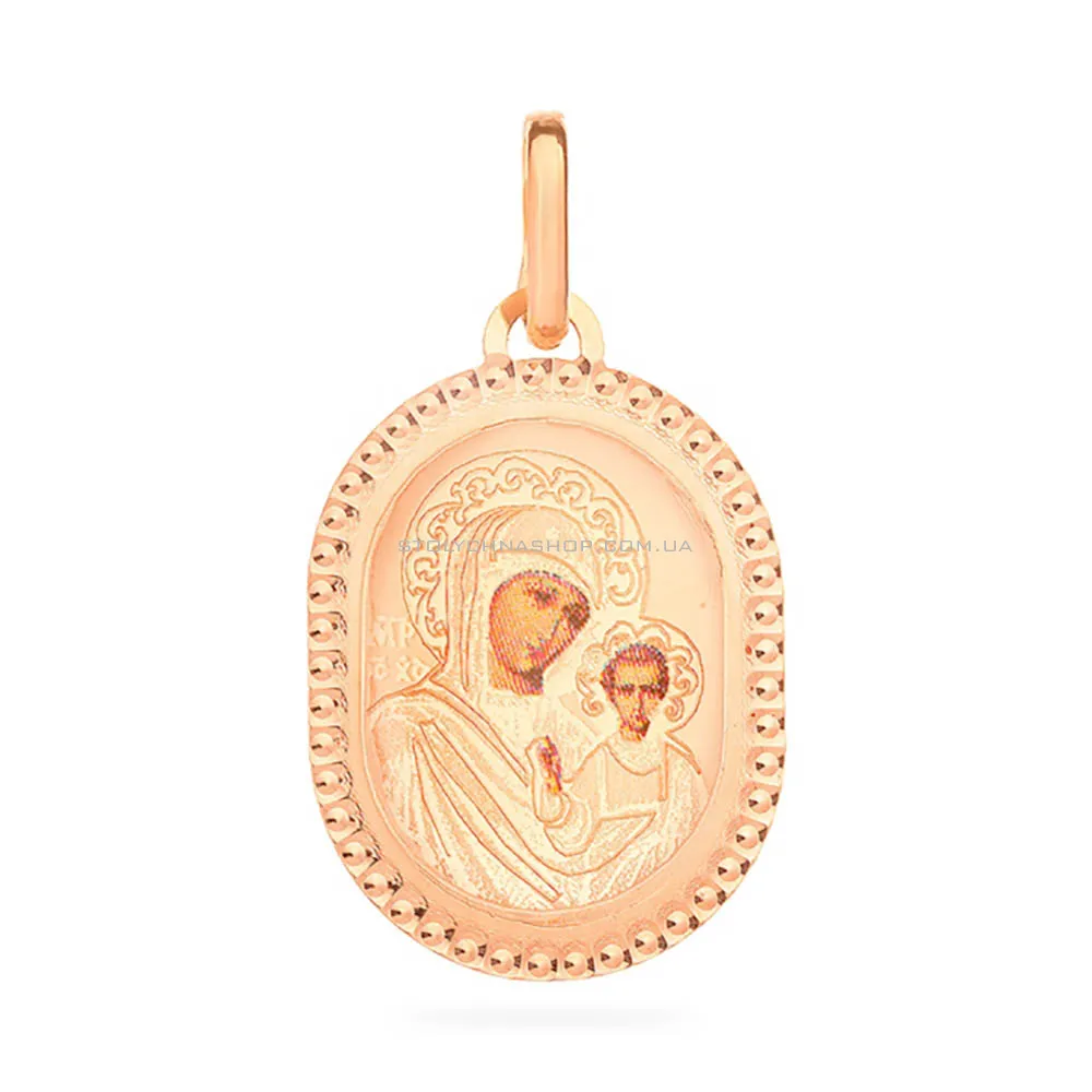 Золотая ладанка иконка Божья Матерь «Казанская» (арт. 421675К)