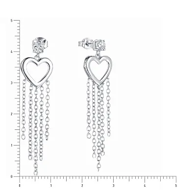 Срібні сережки пусети Trendy Style з фіанітами (арт. 7518/5350)