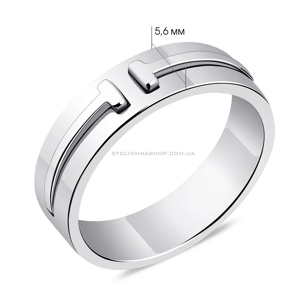 Широкое кольцо из серебра (арт. 7501/4098) - 2 - цена