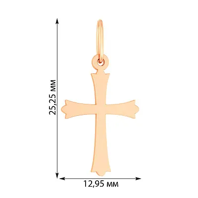Хрестик з червоного золота  (арт. 440812/20)
