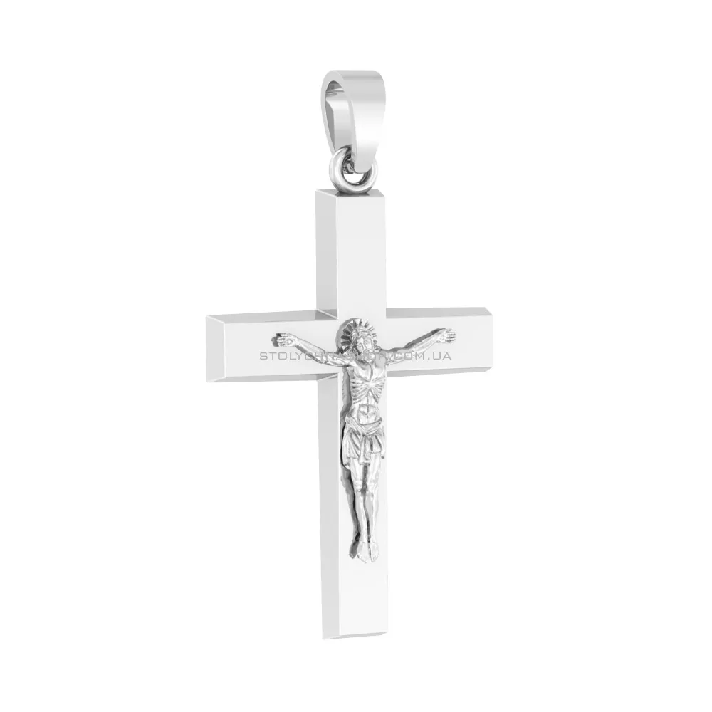 Хрестик з білого золота «Розп'яття Ісуса Христа» (арт. 501040б) - цена