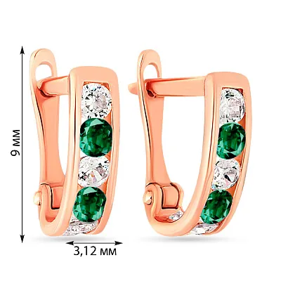 Дитячі золоті сережки з фіанітами (арт. 110144из)