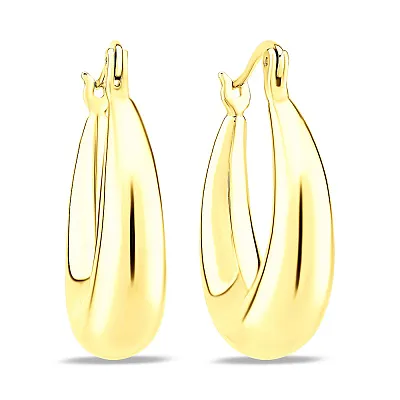 Серебряные серьги без камней (арт. 7502/9711/25ж)