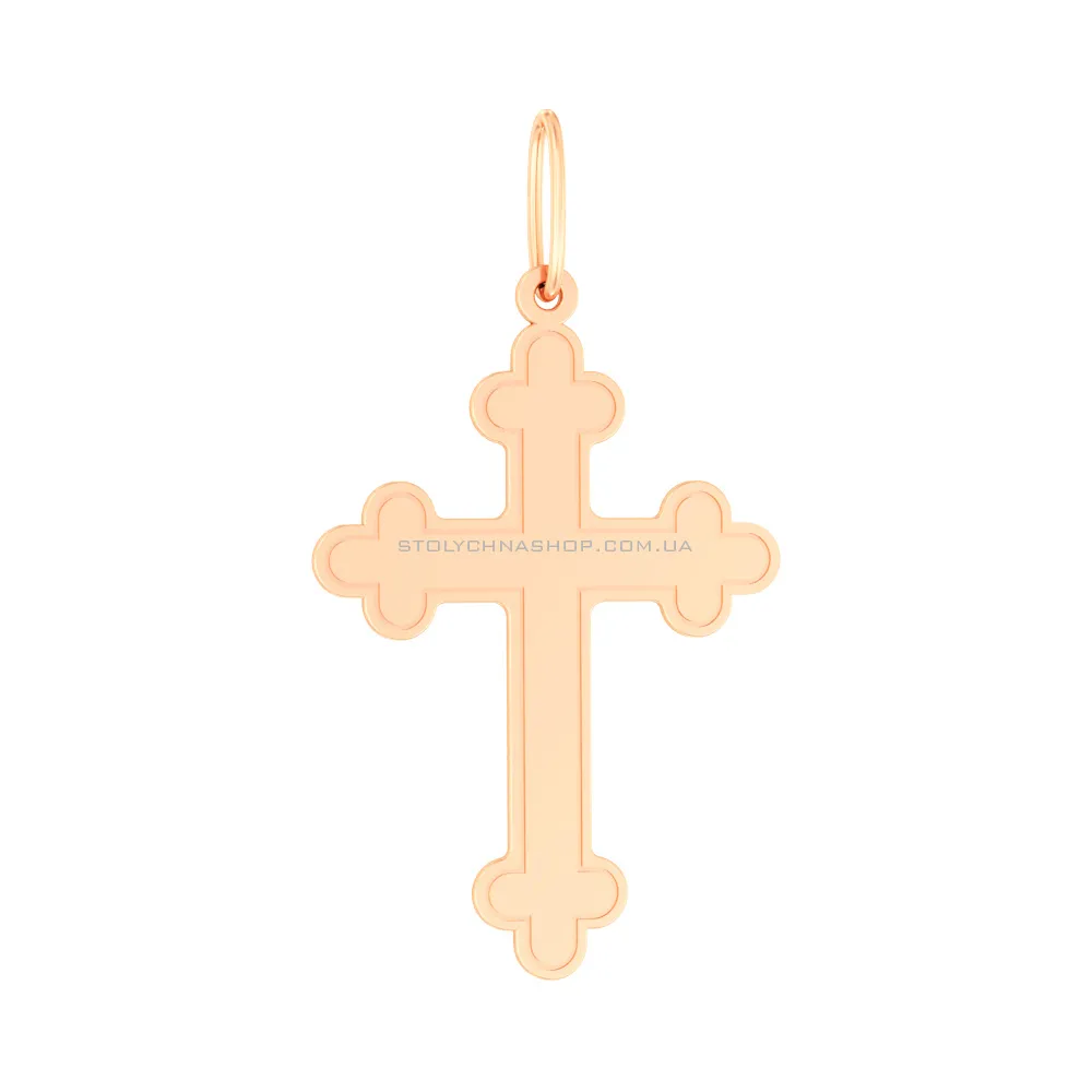 Крестик из красного золота  (арт. 440843)