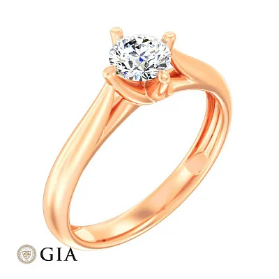 Золотое кольцо для помолвки с бриллиантом  (арт. К01133105046)
