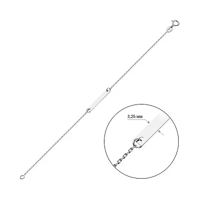 Браслет з білого золота  (арт. 321761б)