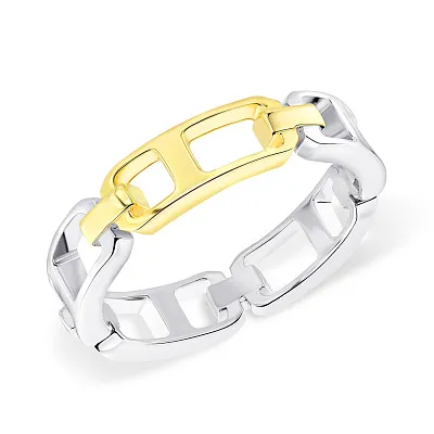 Серебряное кольцо с желтым родированием  (арт. 7501/5593бж)