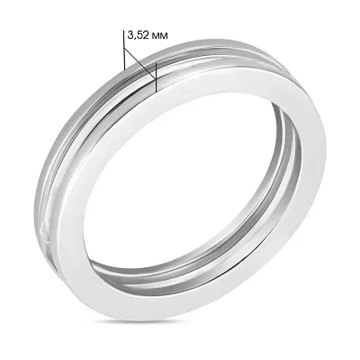 Золотое кольцо в белом цвете металла (арт. 153405б)