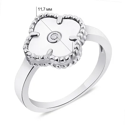Серебряное кольцо с перламутром (арт. 7501/КК2ПФ/1030-17)