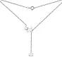 Срібне кольє-краватка з фіанітами (арт. 7507/1026)
