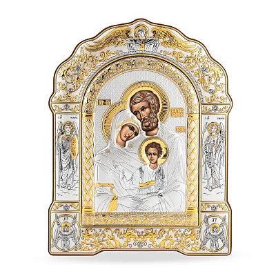 Серебряная икона Святое Семейство (167x228 мм) (арт. AR-4/005G/K)