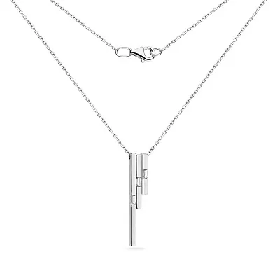 Колье Celebrity Chain из белого золота с фианитами (арт. 351299б)
