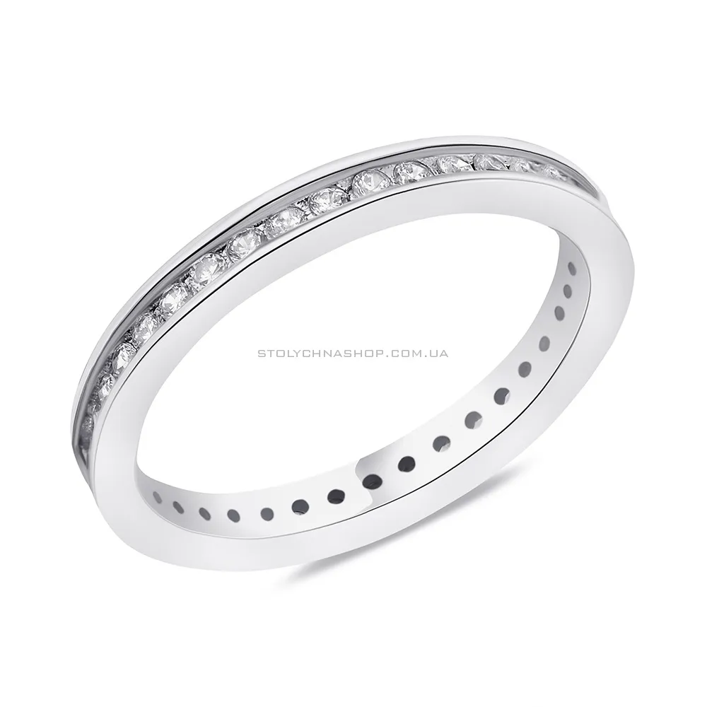 Серебряное кольцо с фианитами (арт. 7501/5956) - цена