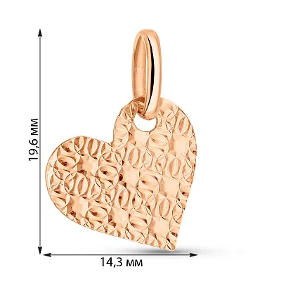 Золота підвіска Сердечко (арт. 424863)