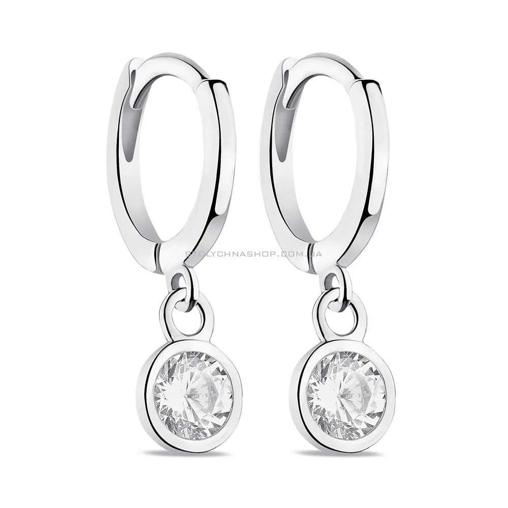 Срібні сережки з підвісками (арт. 7502/9056/10) - цена