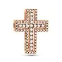 Крестик трансформер из красного золота с бриллиантами   (арт. 3109472201кн)