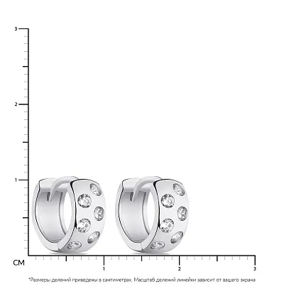 Срібні сережки з фіанітами  (арт. 7502/4780/10)