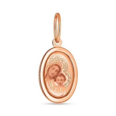 Золота ладанка "Божа Матір з немовлям" (арт. 404406К)