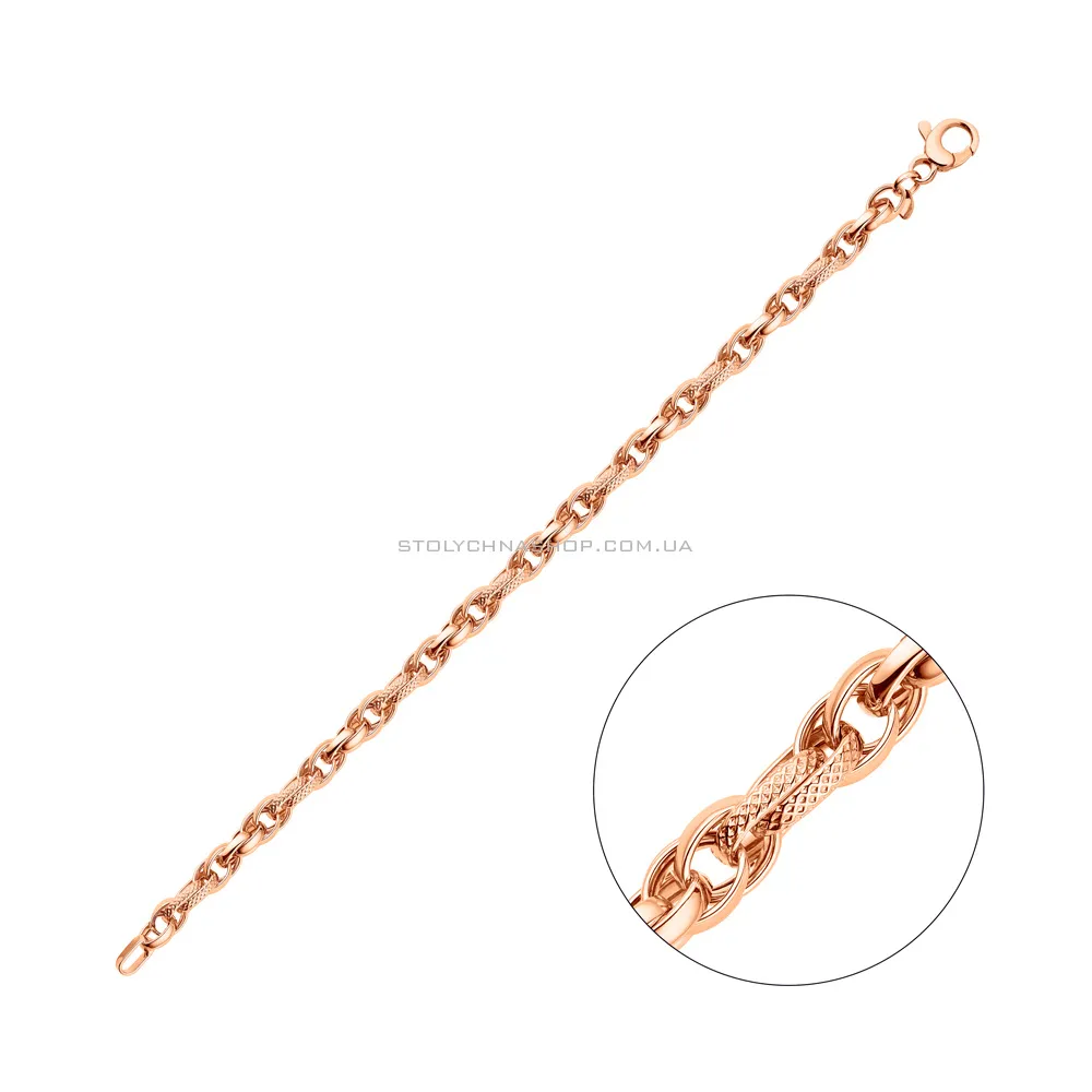 Золотий ланцюговий браслет (арт. 325456) - цена