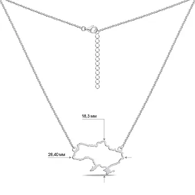 Серебряное колье &quot;Украина&quot; без камней  (арт. 7507/1421Кол)