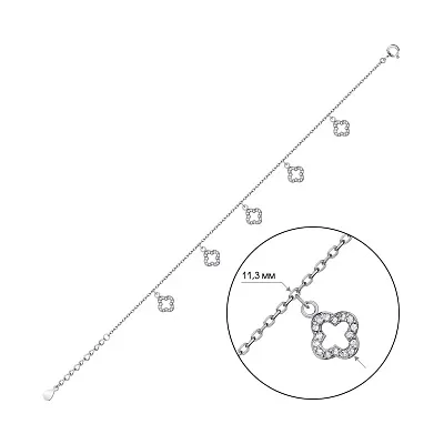Срібний браслет з підвісками (арт. 7509/3780)