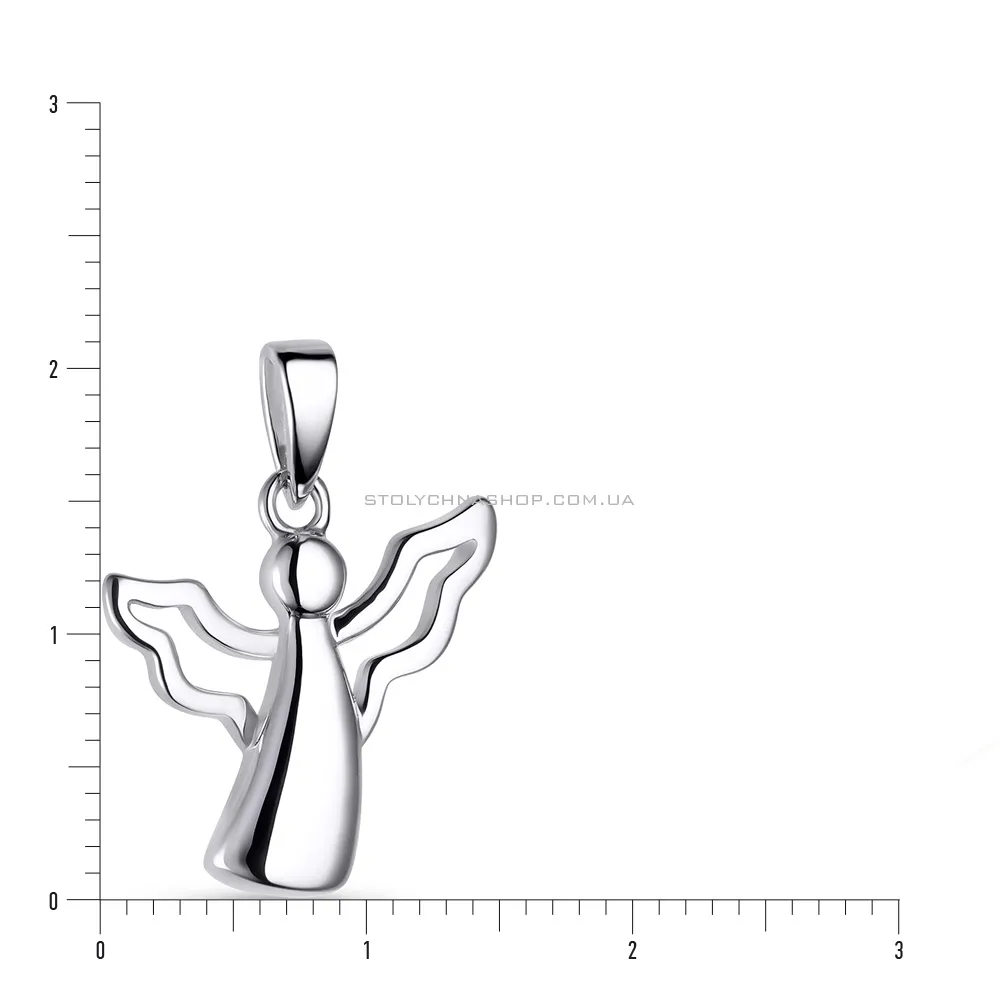 Срібна підвіска «Янгол» (арт. 7503/2682) - 2 - цена