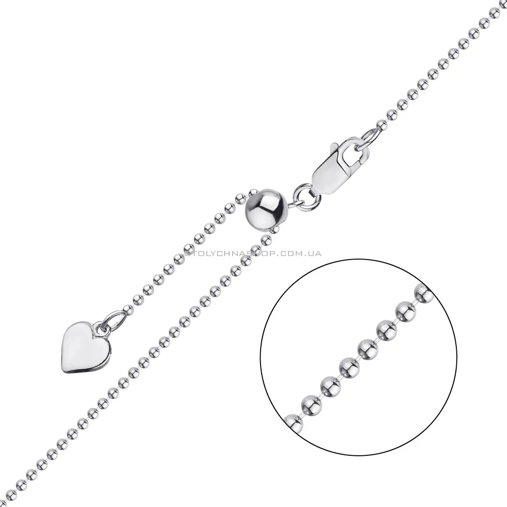 Срібний ланцюжок з регульованою довжиною плетіння Гольф (арт. 0300706з)