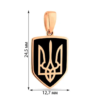Золотой подвес Герб Украины (арт. 440927ч)