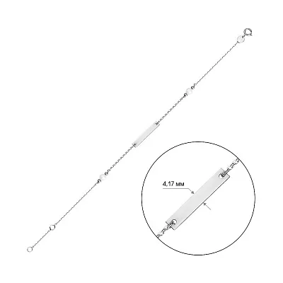 Браслет з білого золота з перлами (арт. 324010бпрлб)