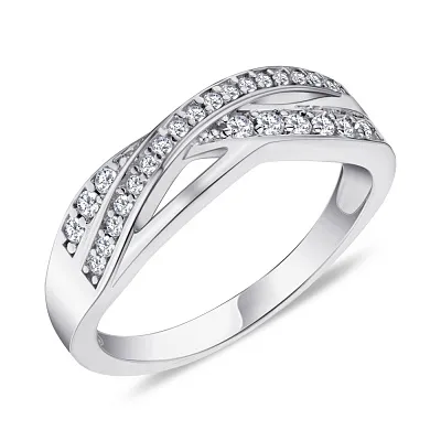 Серебряное кольцо с белыми фианитами (арт. 7501/5055)