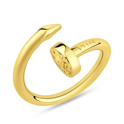 Золотое кольцо в форме гвоздя (арт. 156262ж)
