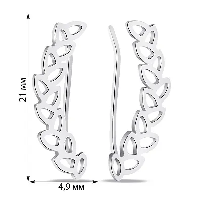 Срібні сережки-клаймбери (арт. 7502/582-р)