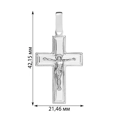 Православный крестик из белого золота (арт. 541131бнш)