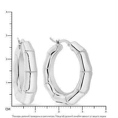 Масивні сережки-кільця Francelli з білого золота  (арт. е108743/30б)