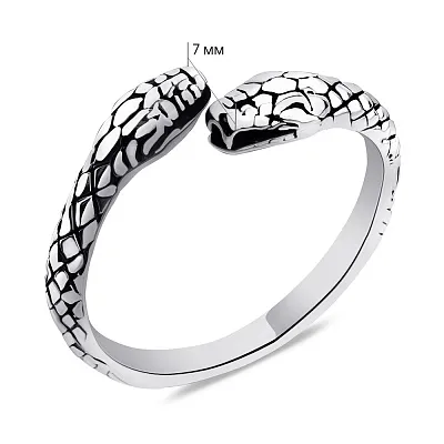 Безразмерное серебряное кольцо Змея (арт. 7901/6315)