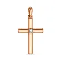 Золотая подвеска-крестик с бриллиантом (арт. 3103637201)