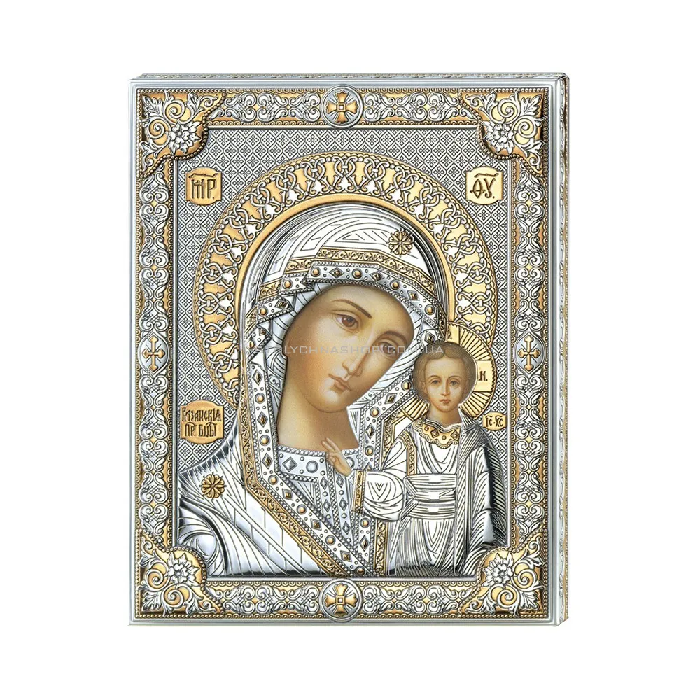 Срібна ікона "Божа Матір Казанська" (260х200 мм) (арт. 85302 6LORO)