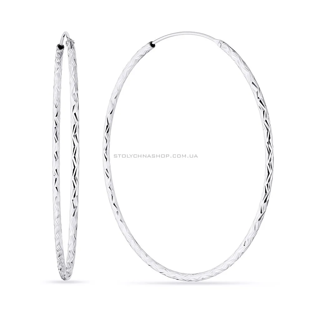 Сережки-кільця зі срібла (арт. 7502/3728/55) - цена