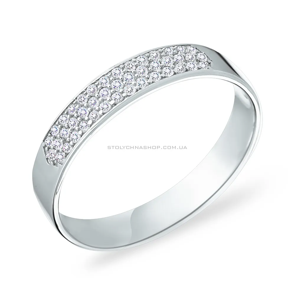 Золотое кольцо с бриллиантами (арт. К341008020б) - цена
