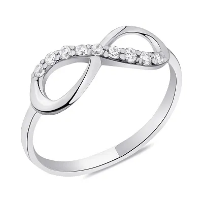 Серебряное кольцо Бесконечность с фианитами (арт. 7501/0-0780.0.2)