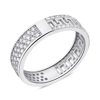 Двухстороннее кольцо из серебра (арт. 7501/КК2Ф/2057-17)