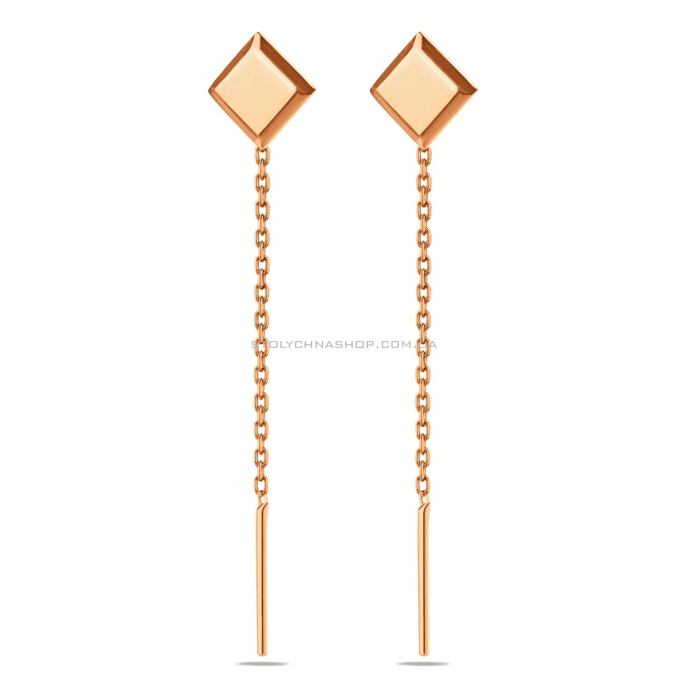 Золоті сережки протяжки (арт. 107054)