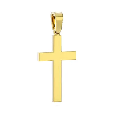 Подвеска-крестик из желтого золота (арт. 440407ж)