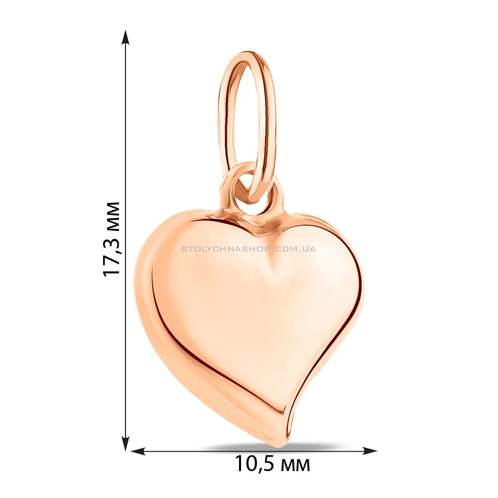 Золотий підвіс Серце (арт. 421251) - 5 - цена