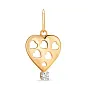 Золотая подвеска «Сердце» с фианитами (арт. 422768)