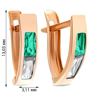 Детские серьги из красного золота  (арт. 102810з)