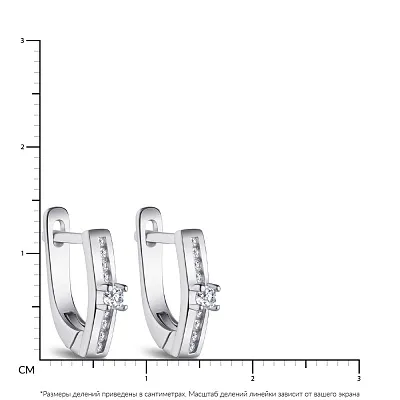 Серьги серебряные с фианитами (арт. 7502/4171)