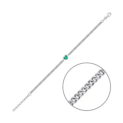 Срібний браслет з альпінітом (арт. 7509/3593аз)
