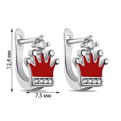 Серьги из серебра Корона  (арт. 7502/СК2Ф/270)